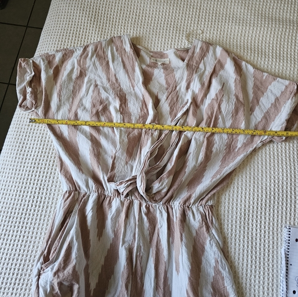 LOU & Grey for Loft Ikat Tie Front Romper Sz M - Picture 6 of 8